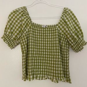 Green & White Madewell Top